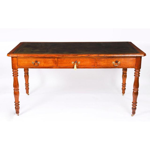This gorgeous early Victorian antique Partners desk is crafted from beautiful solid oak and dates from Circa 1850. The...