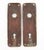 Classic pair of door back plates made of polished brass with a warm tone. Made by Sargent. The original mounting screws...