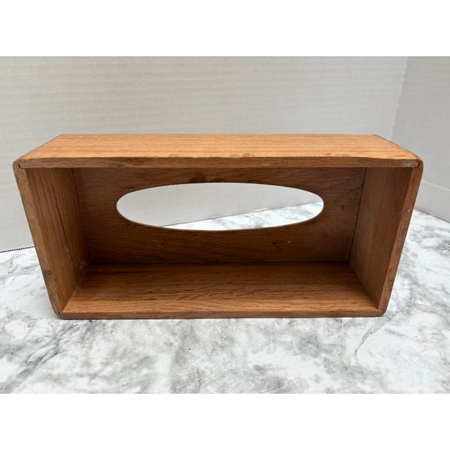 Vintage Americana Wood Tissue Box Cover For Sale In Sacramento - Image 6 of 6
