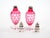 Mid-Century Modern Val Saint Lambert Pink Glass Bottles With Diamond-Cut & Etched Decoration For Sale - Image 3 of 12