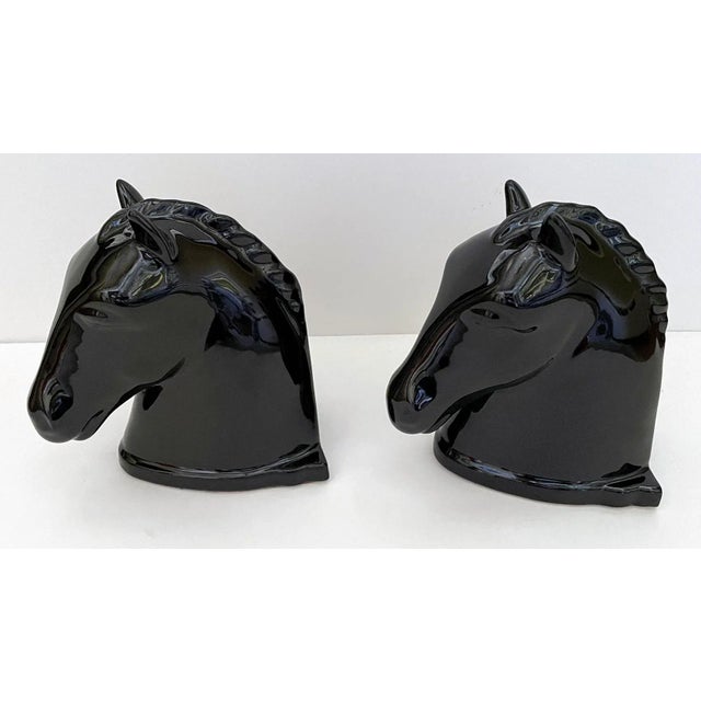 Contemporary 1950s Horse Head Bookends - a Pair For Sale - Image 3 of 7