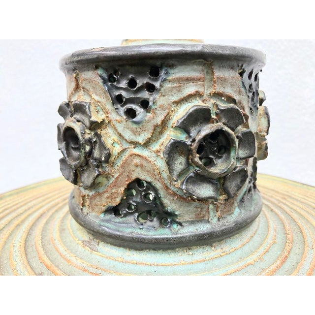 1970s Danish Studio Ceramic Pendant Lamp by Jette Hellerøe, 1970s For Sale - Image 5 of 18