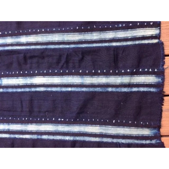Blue Striped Van Verre Fabric For Sale In San Francisco - Image 6 of 8