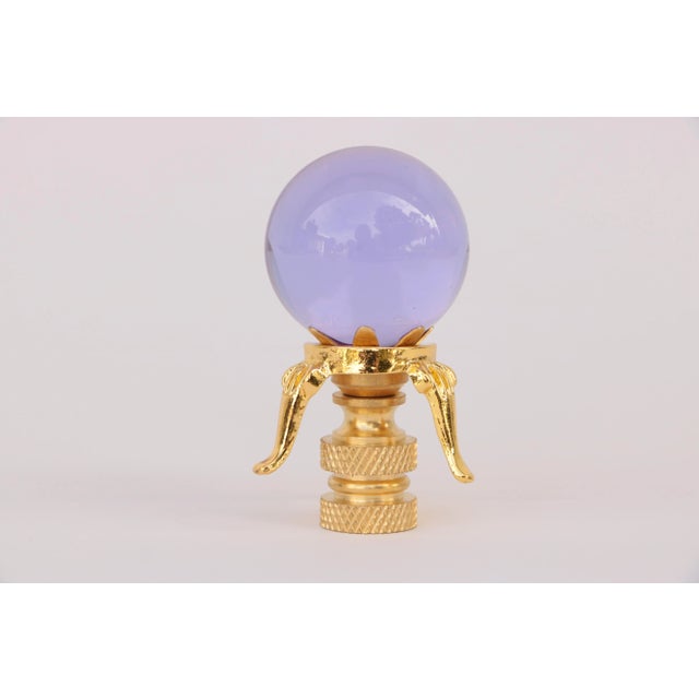 2020s Crystal Ball Lamp Finial - Lilac For Sale - Image 5 of 5