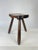 Vintage Brutalist Rustic Carved Wood Tripod Stool, France, 1930s For Sale - Image 10 of 12