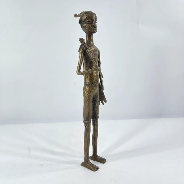 Early 20th Century Mossi Brass Hunter Figure Burkina Faso MATTER COLLECTION For Sale - Image 12 of 12
