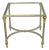 Vintage French Directoire Maison Jansen Style Steel Brass Low Square Side Table For Sale