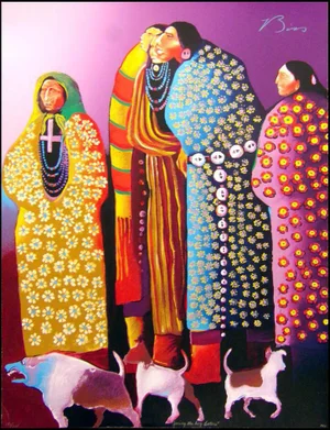 1990s "Jeering the Dog Eaters" Serigraph by Earl Biss