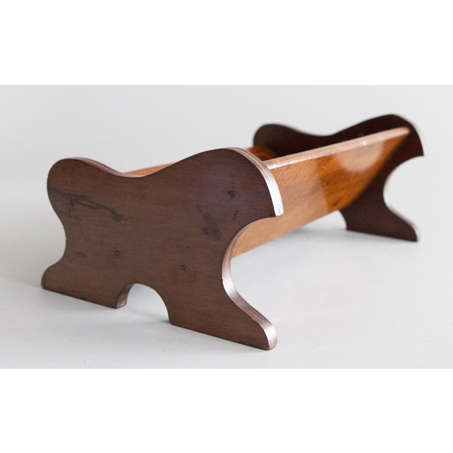 Antique English Mahogany Book Trough Rack Stand For Sale In Houston - Image 6 of 10