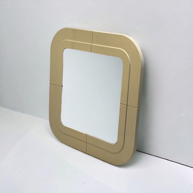 Italian Beige Mirror by Anna Castelli Ferrieri for Kartell, 1960s For Sale - Image 6 of 13