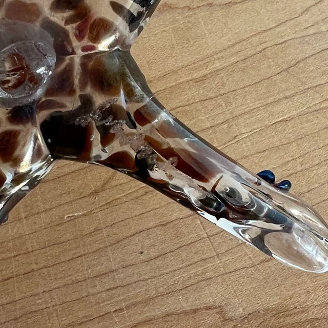 Blue Vintage Iridescent Glass Starfish Paper Weight by John Barber For Sale - Image 8 of 9