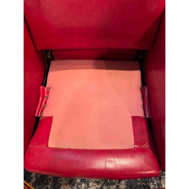 1970s Red Naugahyde Recliner Chair For Sale - Image 10 of 10