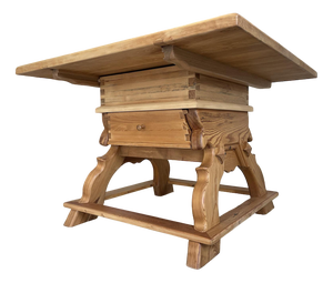 Vintage Dining Table in Natural Wood