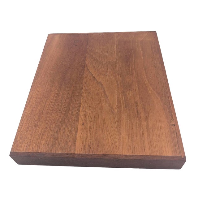 1960s 1960s Danish Teak Wood Vide Poche Desk or Vanity Partitioned Tray For Sale - Image 5 of 11