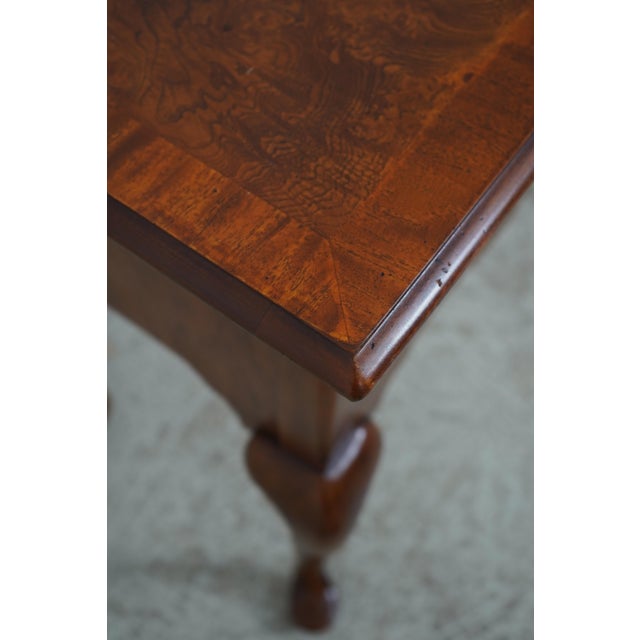 1990s Hekman George III English Style Walnut Dressing Table Lowboy For Sale - Image 11 of 18