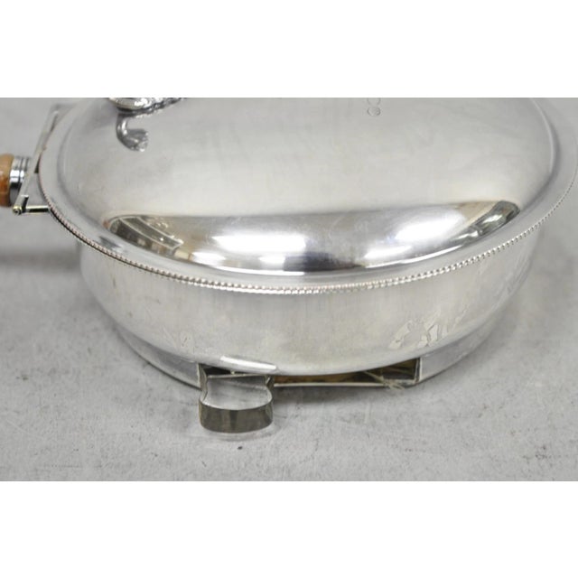 Vintage Sheffield Co Silver Plated Hinged Lid "Horse" Silent Butler W/ Broom For Sale - Image 12 of 18