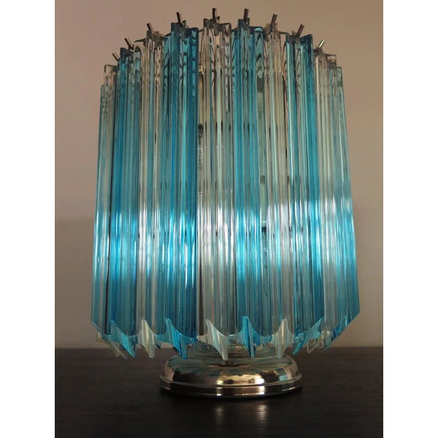 Vintage Italian Glass Quadriedri Table Lamps, 1981, Set of 2 For Sale - Image 12 of 12