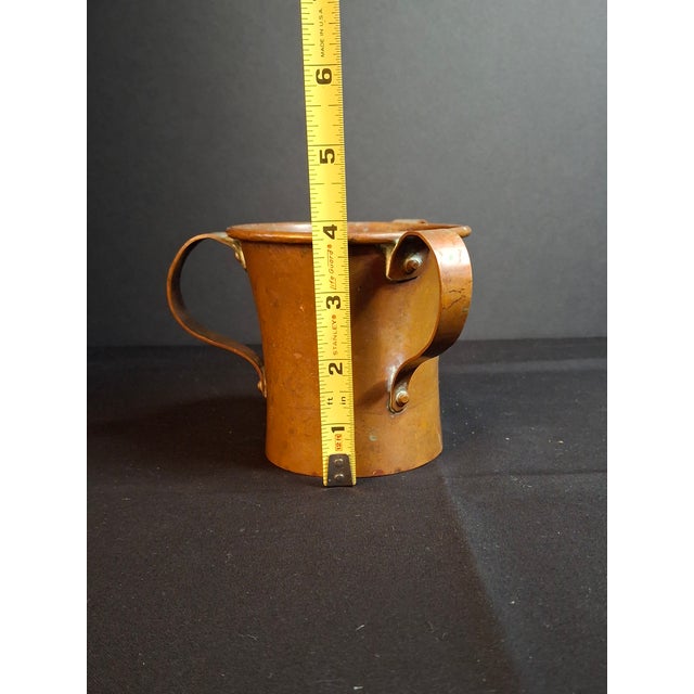Rare Antique Russian Imperial Copper Mini Travel Netilat Yadayim 4" Wash Cup Moscow Mark For Sale - Image 18 of 18