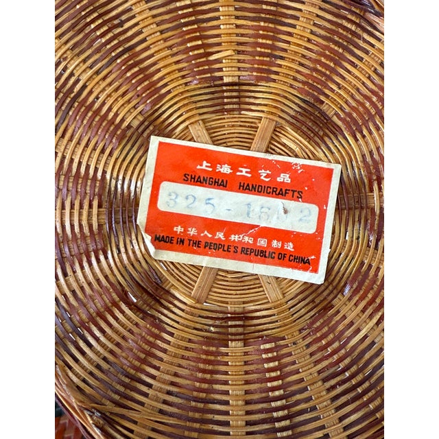 Wood Vintage Woven Ladybug Lidded Basket – Shanghai Handicrafts For Sale - Image 7 of 9