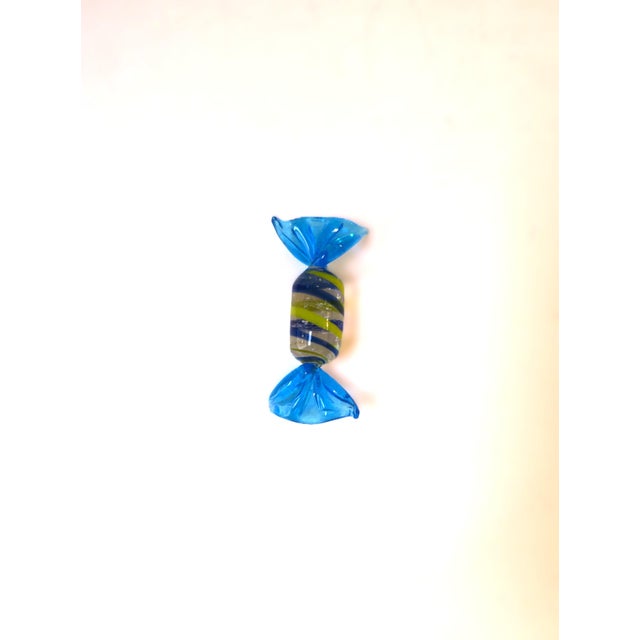 Blue Italian Murano Art Glass Candy Pieces Sculptures For Sale - Image 8 of 9