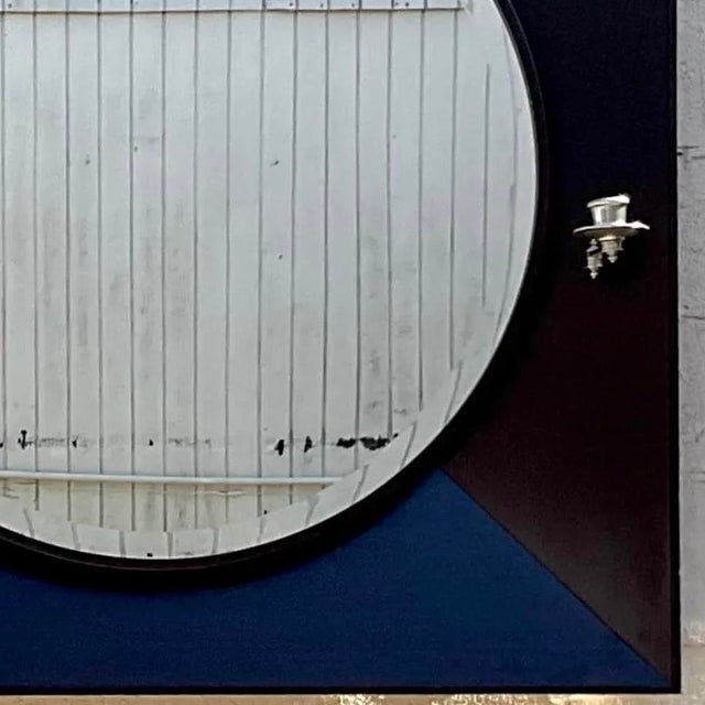 Vintage Contemporary Ebony Candlestick Mirror For Sale In West Palm - Image 6 of 13