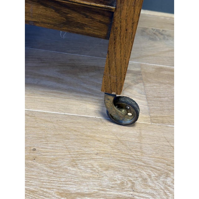 Vintage Oak Trolley, England, 1920s For Sale - Image 4 of 8