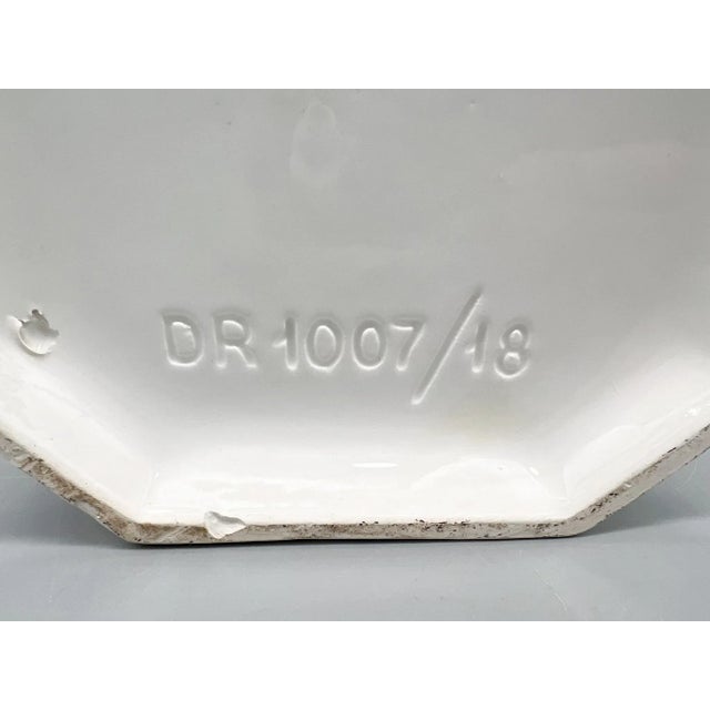 Vintage Italian White Ceramic Cachepot With Colorful Butterflies — Neoclassical / Hollywood Regency For Sale - Image 12 of 16