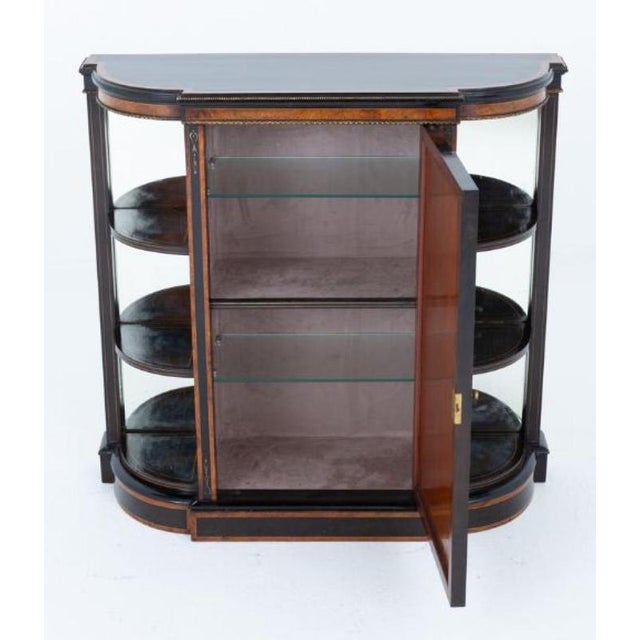 Victorian Walnut and Ebony Server Cabinet, 1860 For Sale - Image 3 of 4