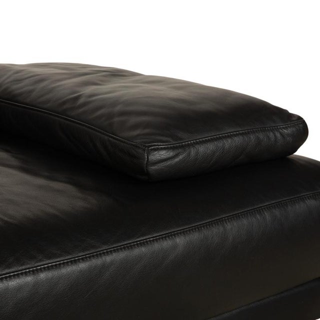 Model 6600 2-Seater Sofa in Black Leather from Rolf Benz For Sale - Image 6 of 15