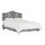 Kenmore Bed in Cream Black Linen Zebra, California King For Sale