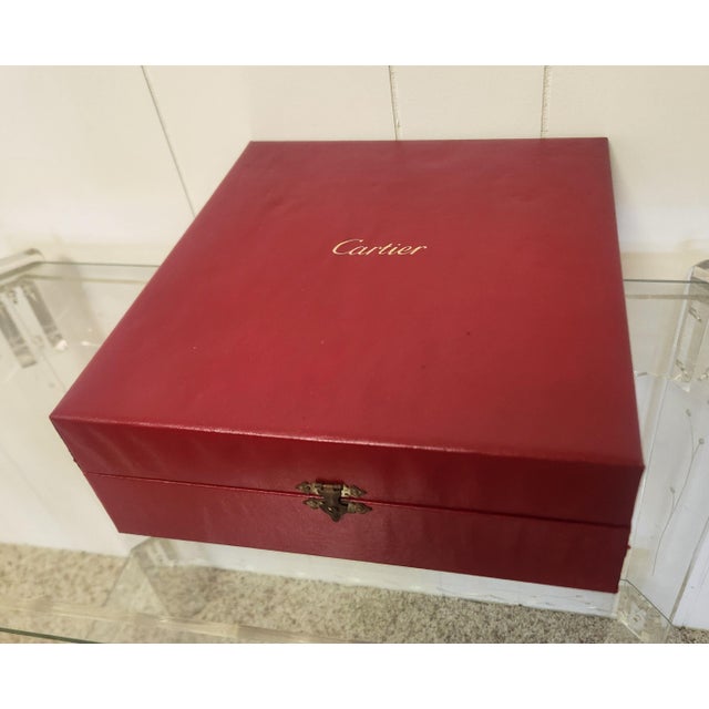 Cartier Champagne Flute Pair in Presentation Box For Sale - Image 9 of 9