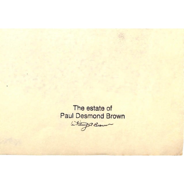 Art Sz: 11"H x 8 3/8"W 1944 Provenance stamp on verso: The Estate of Paul Desmond Brown *Book sold separately*