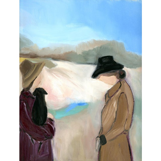 Wood Valley Walk, Modern Figurative Landscape Oil Painting by Alexandra Swistak For Sale - Image 7 of 8