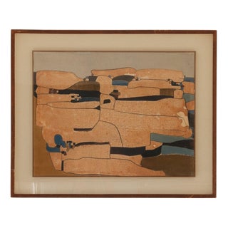 Antonio Anselmo, Landscape with Cliffs, Mixed Media For Sale
