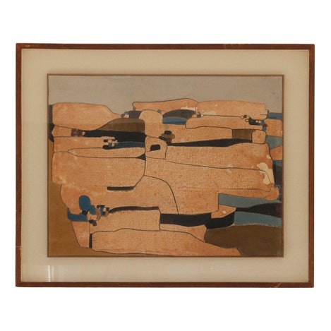 Antonio Anselmo, Landscape with Cliffs, Mixed Media For Sale