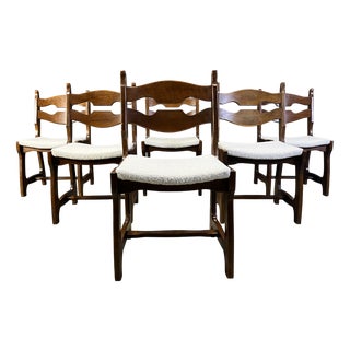 Vintage Brutalist Dining Chairs, 1960s, Set of 6 For Sale