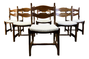 Vintage Brutalist Dining Chairs, 1960s, Set of 6