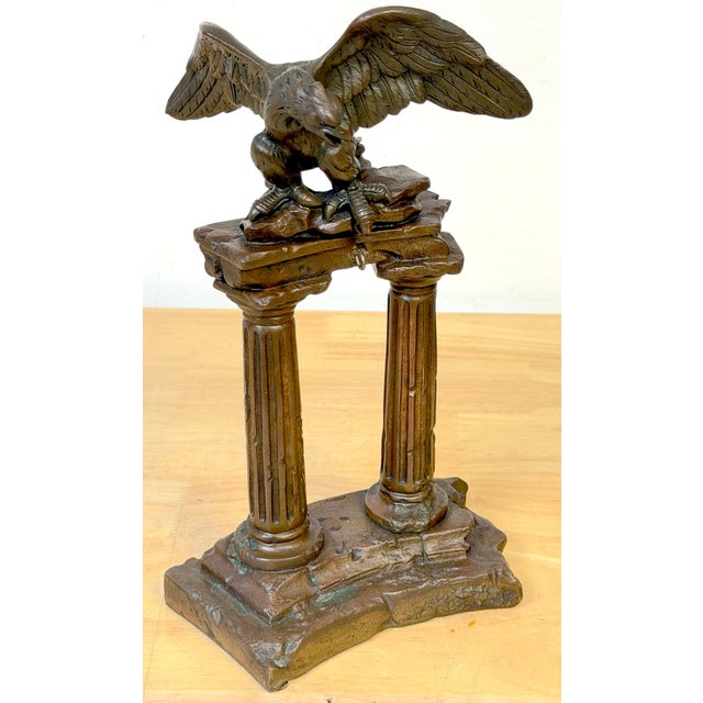 19th-Century French/ Italian Neoclassical Cast Bronze Eagle Pocket Watch Holder For Sale - Image 16 of 18