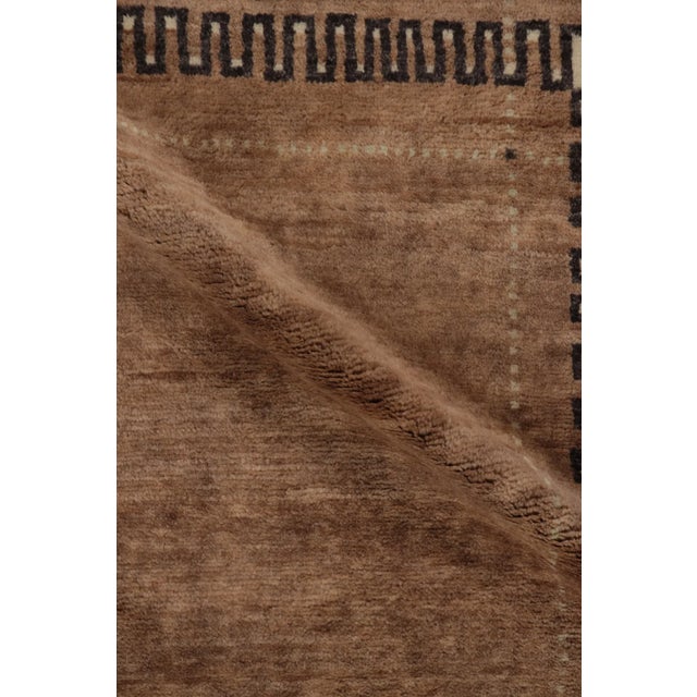 Contemporary Art Deco Style Wool Rug in Brown Hues by Rug & Kilim, India For Sale In New York - Image 6 of 10