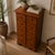Rustic Tall Italian Chestnut Chest of Drawers with Brass Hardware, 1980s For Sale - Image 3 of 4