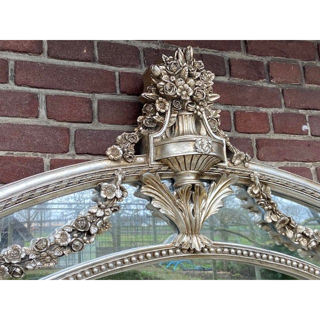 Late 20th C Italian Baroque Silver Beech Wall Mirror - 1 Pc For Sale - Image 4 of 15