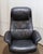 Mid 20th Century Pair Img Comfort Norwegian Leather Swivel and Reclining Lounge Chairs With Ottomans, Mid-20th Century For Sale - Image 5 of 18