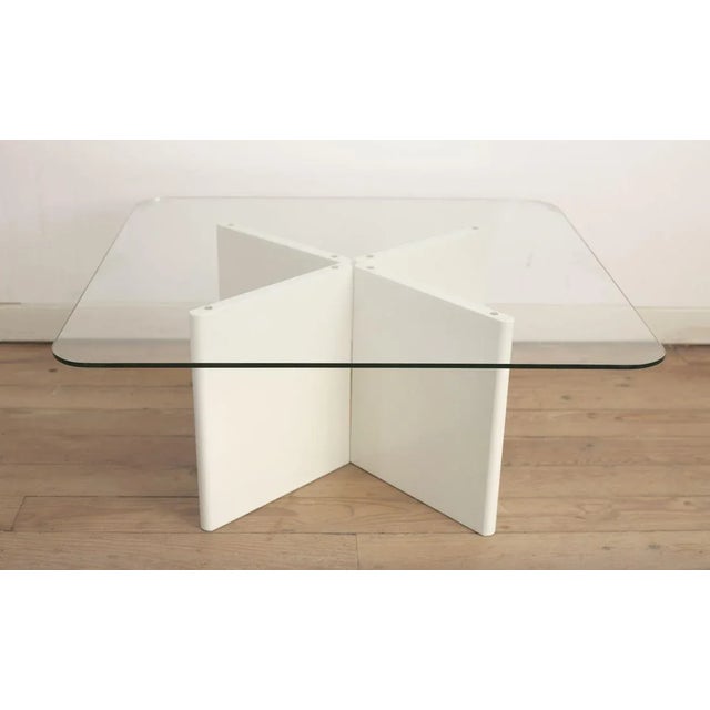 French Lacquered Wood & Glass Coffee Table, 1980s For Sale - Image 18 of 18