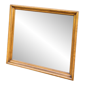 Vintage Drexel American Treasury Collection Rustic Traditional Maple Rectangular Wall Mirror