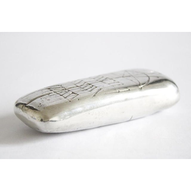 Post-Modern Abstract Pewter Sculpture by Walter Valentini, 1980 For Sale - Image 3 of 18