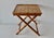 Vintage French Style Handcrafted Rectangle Bamboo Serving Folding Table Center Table X-Base Mid-Century For Sale In Miami - Image 6 of 14