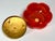 Metal Antique Ruby Glass Bonbonniere: Filigree Brass Lid, Cameo Decor For Sale - Image 7 of 10