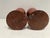 1990s Vintage MCM Scandinavian Teak Hourglass Shape Candle Holders -Set/2 For Sale - Image 5 of 5