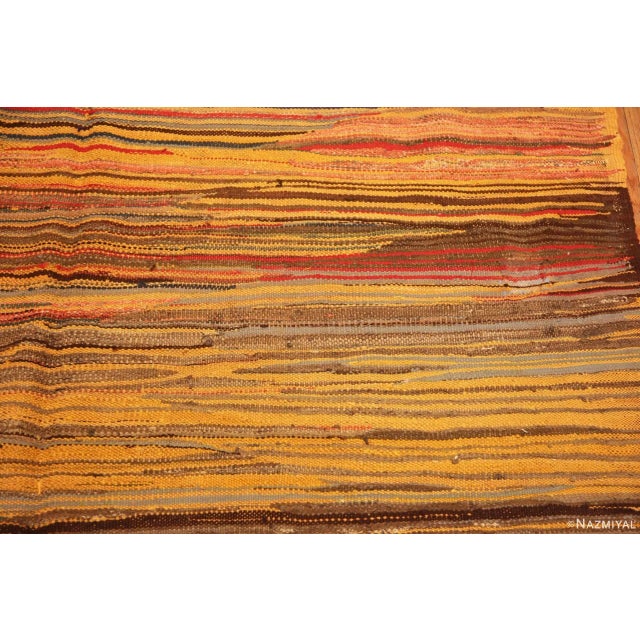 Nazmiyal Collection Warm Tones Tribal Vintage Moroccan Kilim Rug For Sale In New York - Image 6 of 9
