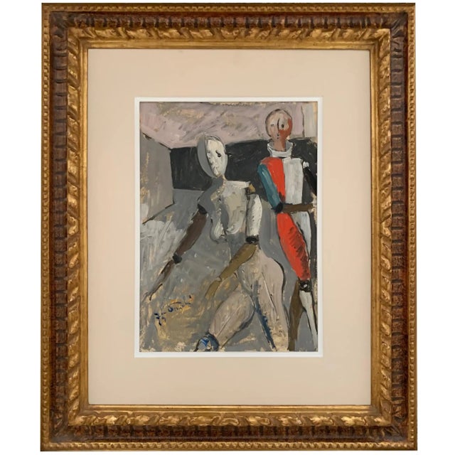 Theater places its figures within the hushed drama of a theater interior, Paoli's pared down faces and expressive color...